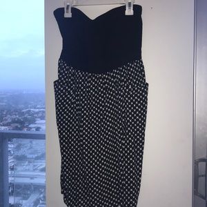 Strapless black/white dress